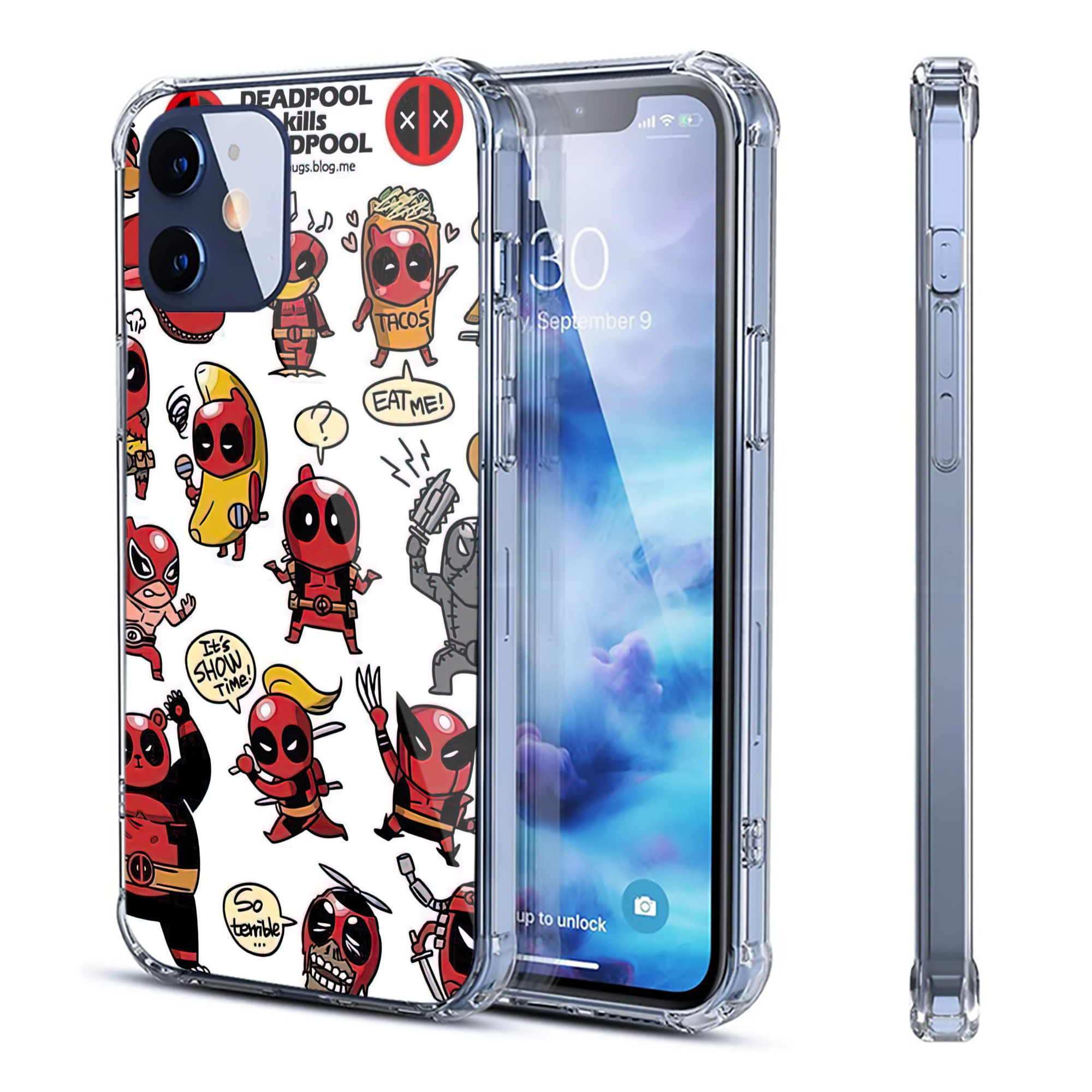 （画像用） Deadpool デッドプール 【iPhone 12シリーズ対応】透明スマホケース（クリアソフトケース）